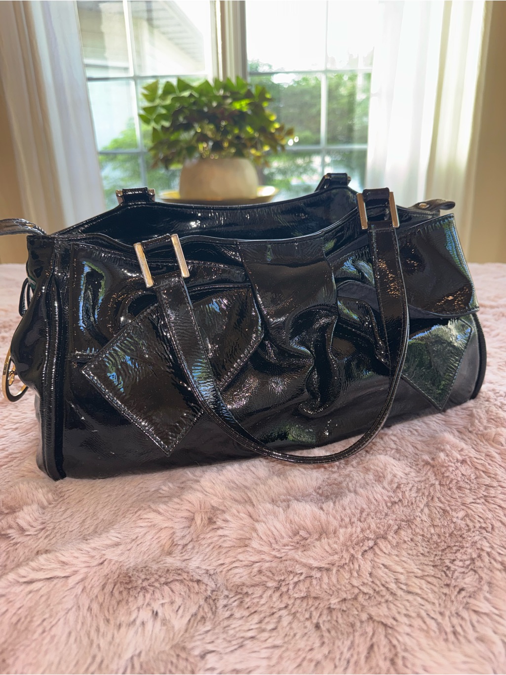 Y2k Vintage Weill 100% Calfskin Leather Quiet Luxury Shoulder Bag Bow Detail